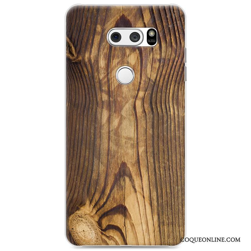 Lg V30 Bois Personnalité Peinture Coque De Téléphone Étui Protection Incassable