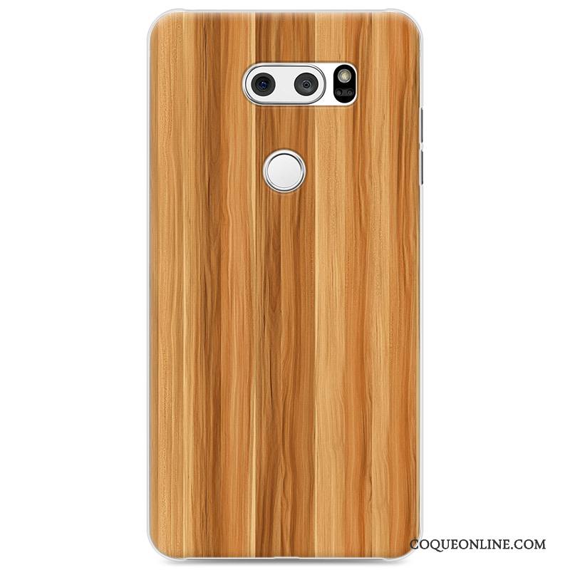 Lg V30 Bois Personnalité Peinture Coque De Téléphone Étui Protection Incassable