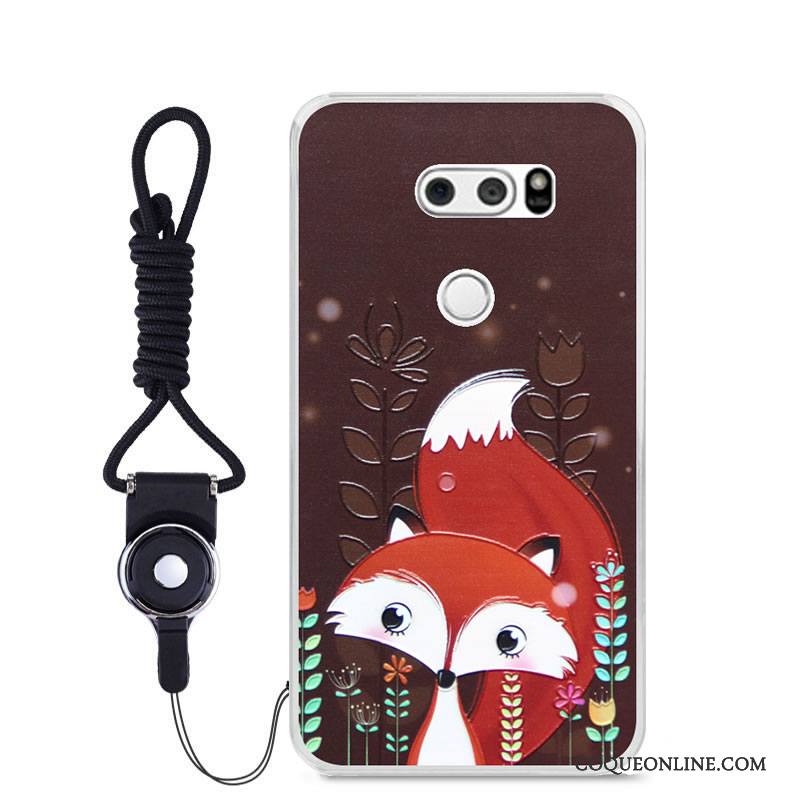 Lg V30 Coque De Téléphone Peinture Incassable Couleur Tout Compris Dessin Animé Étui