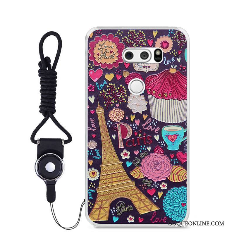 Lg V30 Coque De Téléphone Peinture Incassable Couleur Tout Compris Dessin Animé Étui