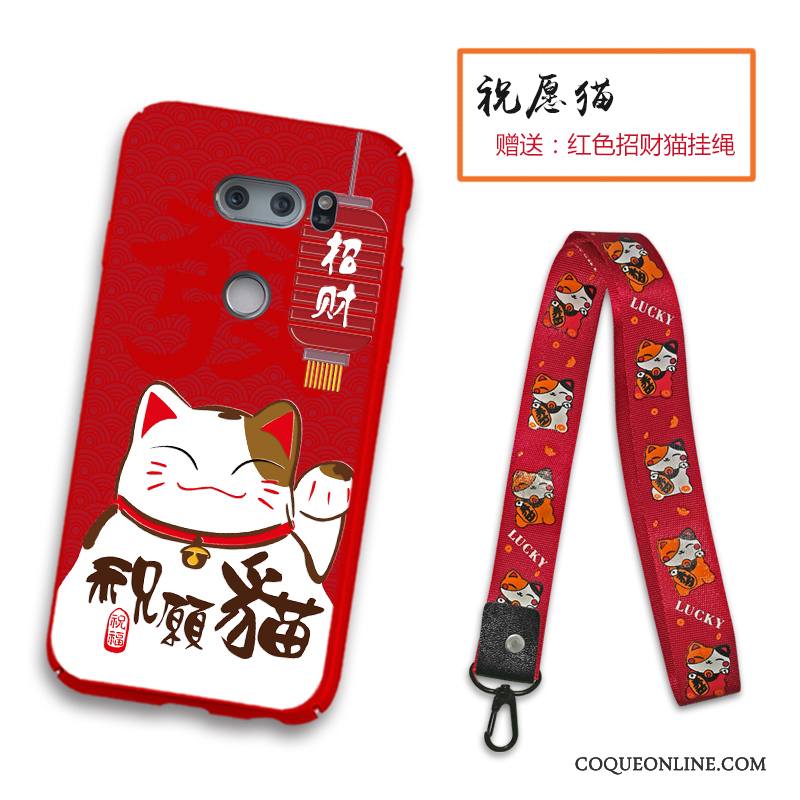 Lg V30 Coque De Téléphone Étui Personnalité Dessin Animé Nouveau Incassable Délavé En Daim