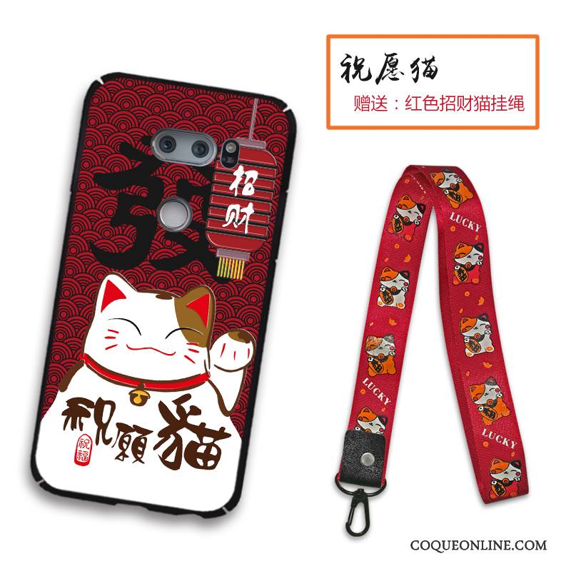 Lg V30 Coque De Téléphone Étui Personnalité Dessin Animé Nouveau Incassable Délavé En Daim