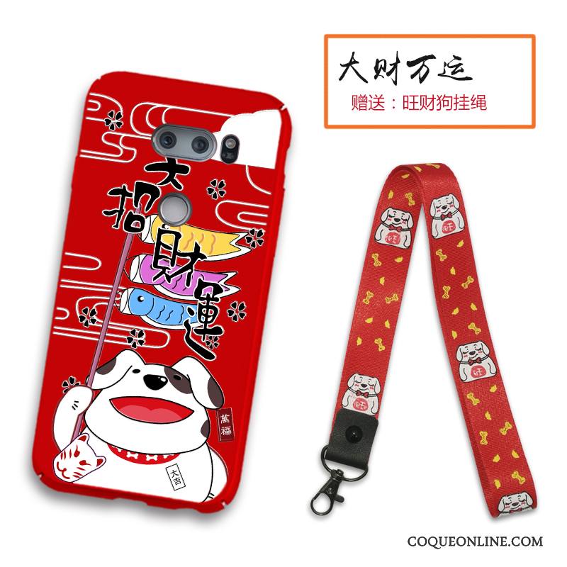 Lg V30 Coque De Téléphone Étui Personnalité Dessin Animé Nouveau Incassable Délavé En Daim