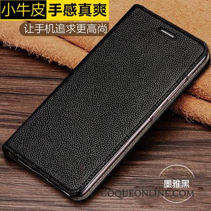 Lg V30 Coque Housse Luxe Business Cuir Véritable Fluide Doux Violet Étui