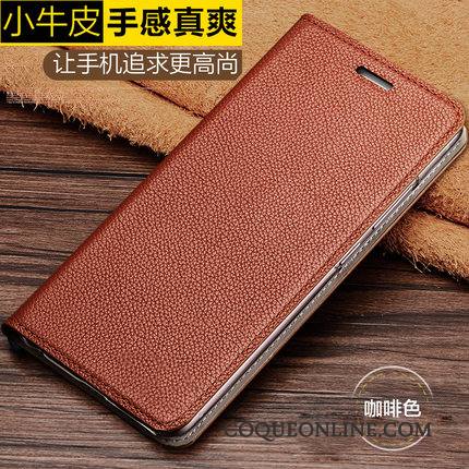 Lg V30 Coque Housse Luxe Business Cuir Véritable Fluide Doux Violet Étui