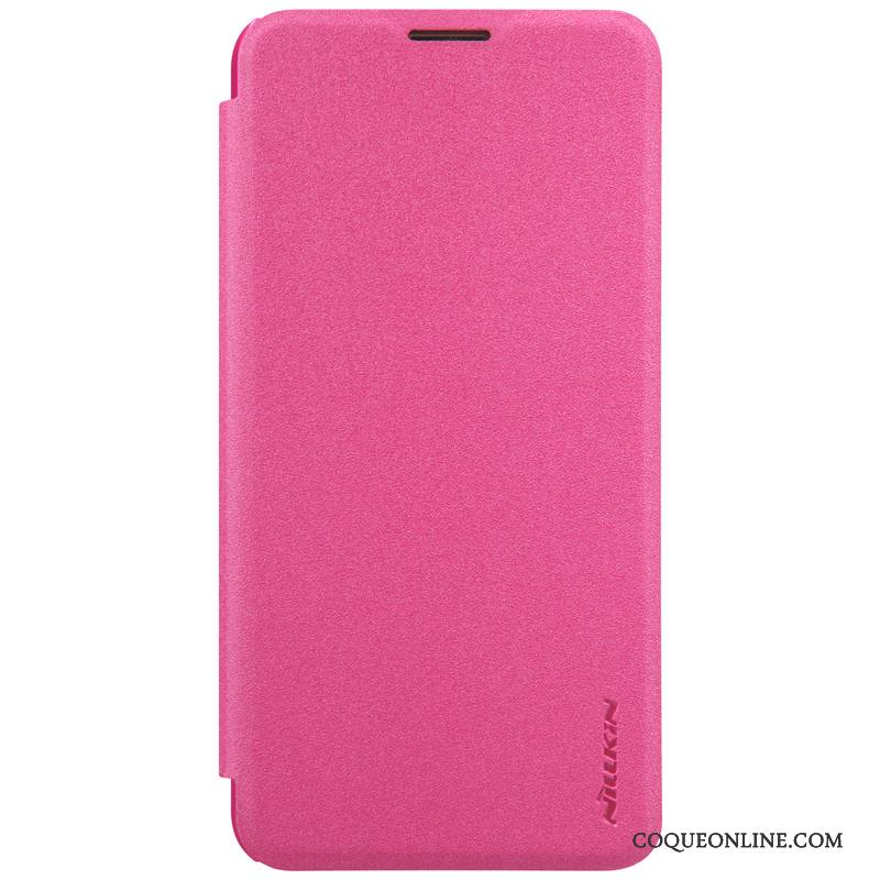 Lg V30 Coque Housse Protection Rouge Téléphone Portable Étui En Cuir Délavé En Daim Incassable