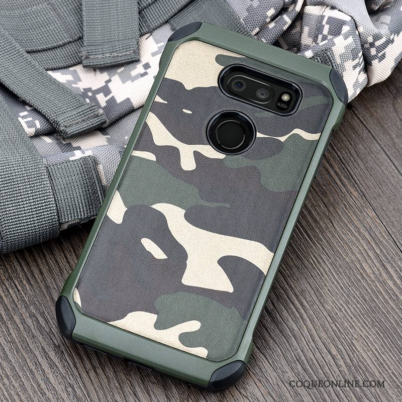 Lg V30 Fluide Doux Incassable Coque De Téléphone Étui Tendance Camouflage Tout Compris