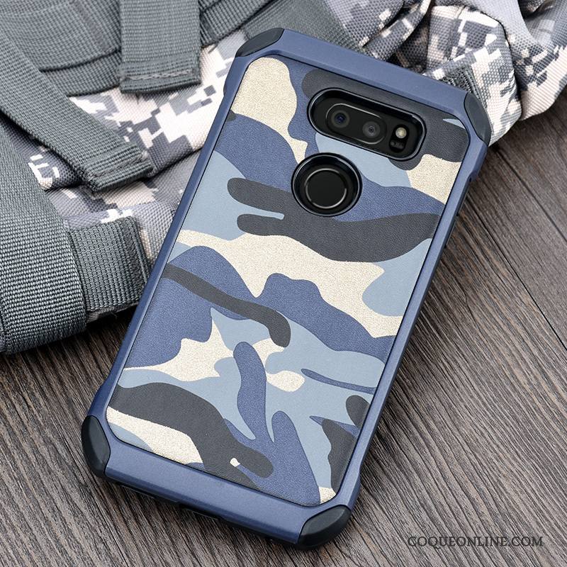 Lg V30 Fluide Doux Incassable Coque De Téléphone Étui Tendance Camouflage Tout Compris