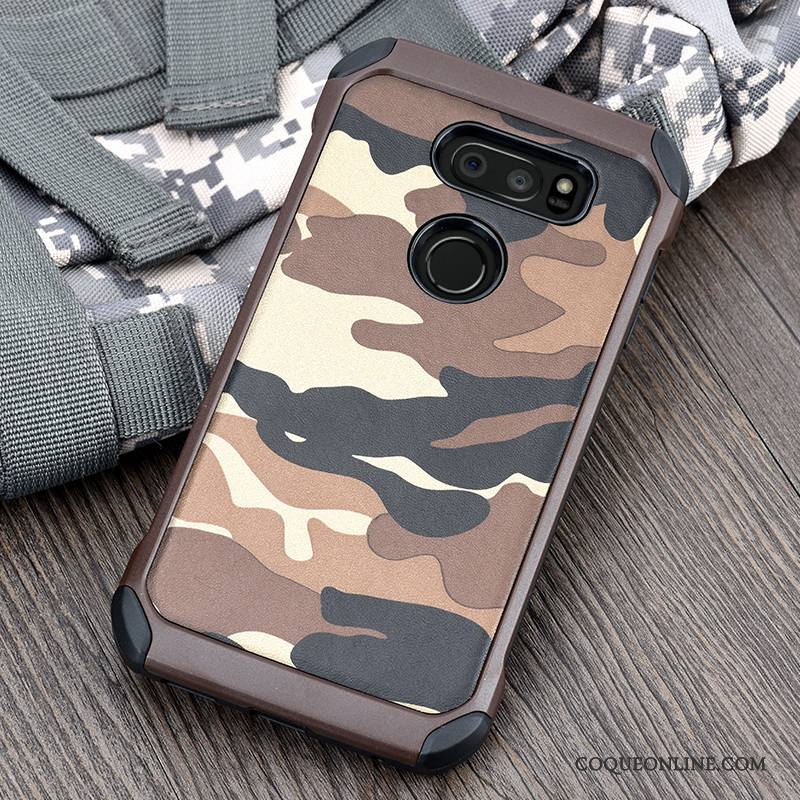 Lg V30 Fluide Doux Incassable Coque De Téléphone Étui Tendance Camouflage Tout Compris