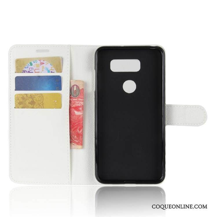 Lg V30 Portefeuille Étui Protection Étui En Cuir Téléphone Portable Vintage Coque