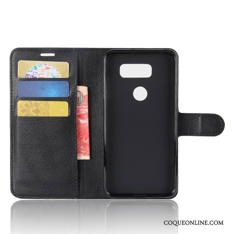 Lg V30 Portefeuille Étui Protection Étui En Cuir Téléphone Portable Vintage Coque