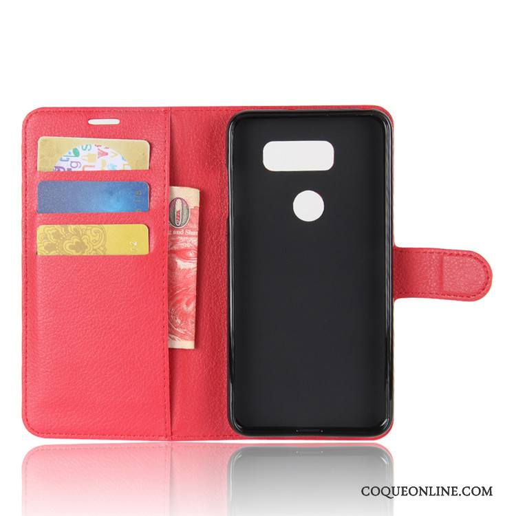 Lg V30 Portefeuille Étui Protection Étui En Cuir Téléphone Portable Vintage Coque