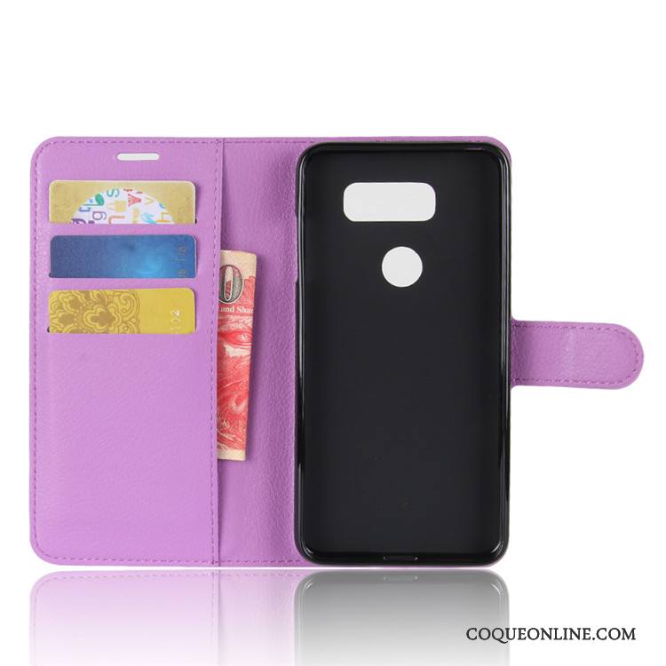 Lg V30 Portefeuille Étui Protection Étui En Cuir Téléphone Portable Vintage Coque