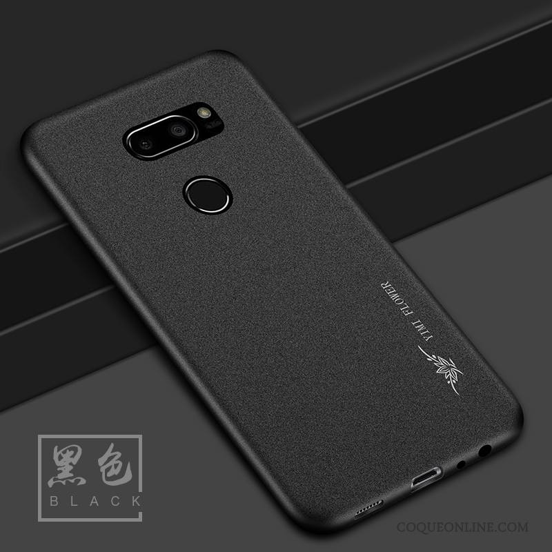 Lg V30 Silicone Coque De Téléphone Rose Délavé En Daim Étui Incassable Protection