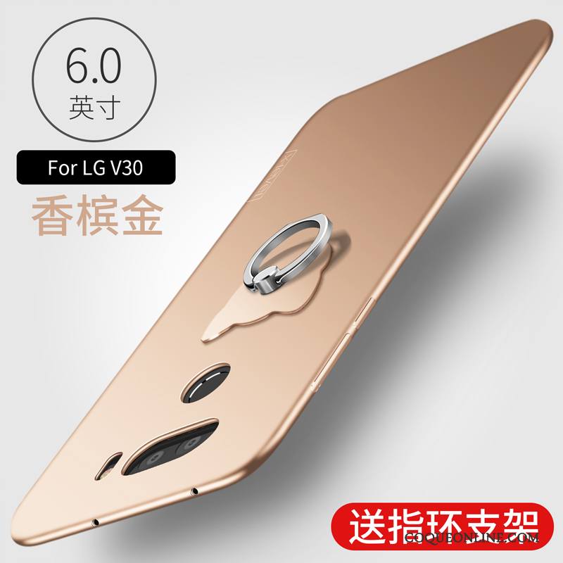 Lg V30 Étui Très Mince Protection Rouge Tout Compris Coque Silicone