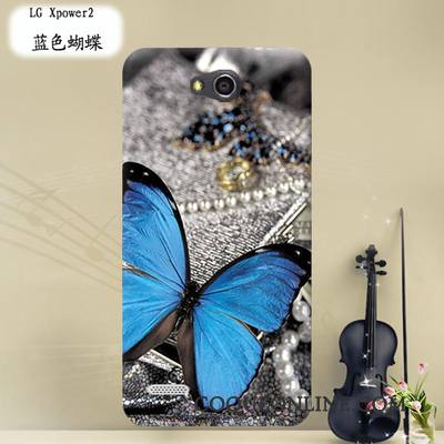 Lg X Power 2 Coque Multicolore Tissu Transparent Étui Dessin Animé Protection Fluide Doux