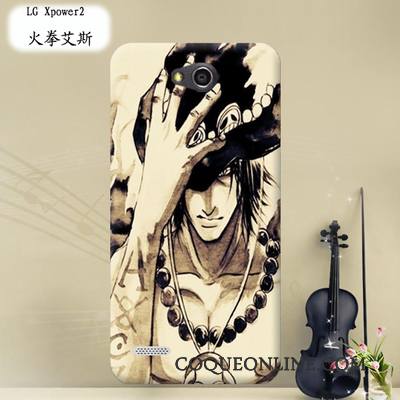 Lg X Power 2 Coque Multicolore Tissu Transparent Étui Dessin Animé Protection Fluide Doux