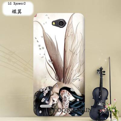 Lg X Power 2 Coque Multicolore Tissu Transparent Étui Dessin Animé Protection Fluide Doux