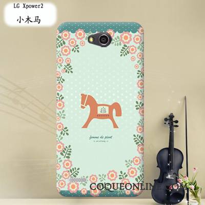 Lg X Power 2 Coque Multicolore Tissu Transparent Étui Dessin Animé Protection Fluide Doux