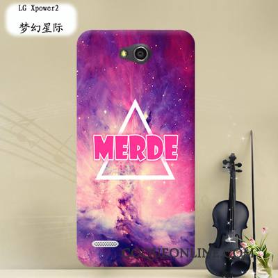 Lg X Power 2 Coque Multicolore Tissu Transparent Étui Dessin Animé Protection Fluide Doux