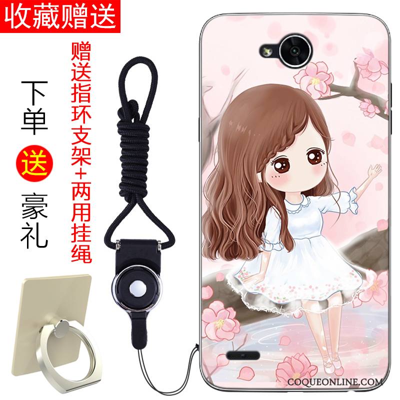Lg X Power 2 Rose Incassable Frais Art Coque Fluide Doux Peinture