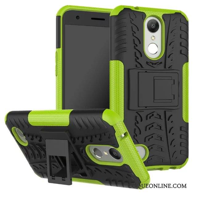 Lg X Power 2 Étui Modèle Fleurie Coque De Téléphone Incassable Protection Vert