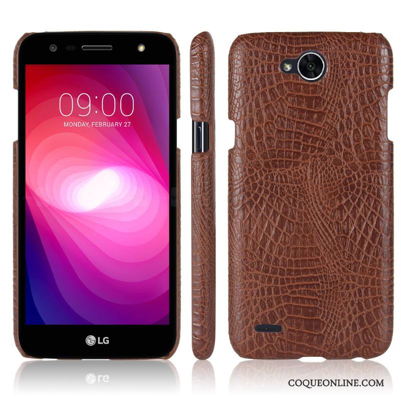 Lg X Power 2 Étui Étui En Cuir Protection Crocodile Modèle Coque De Téléphone Nouveau Téléphone Portable