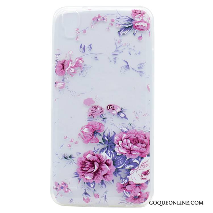 Lg X Power Coque Étui Transparent Très Mince Fluide Doux Bordure Multicolore