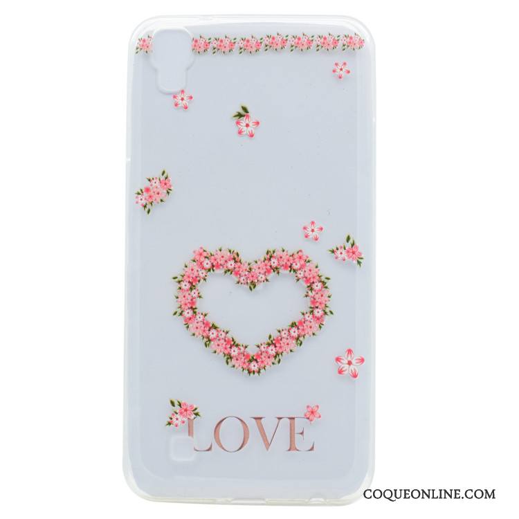 Lg X Power Coque Étui Transparent Très Mince Fluide Doux Bordure Multicolore