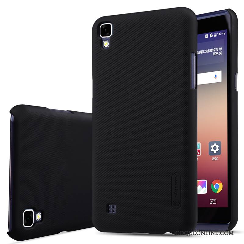 Lg X Power Téléphone Portable Délavé En Daim Antidérapant Difficile Coque De Téléphone Blanc Étui