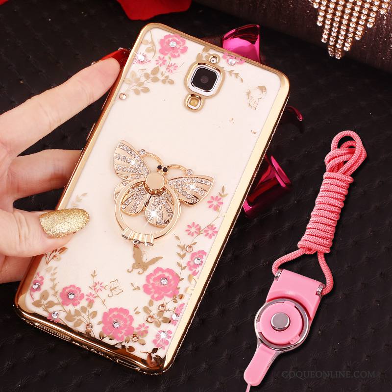 Mi 4 Anneau Ornements Suspendus Placage Étui Rose Coque De Téléphone Petit