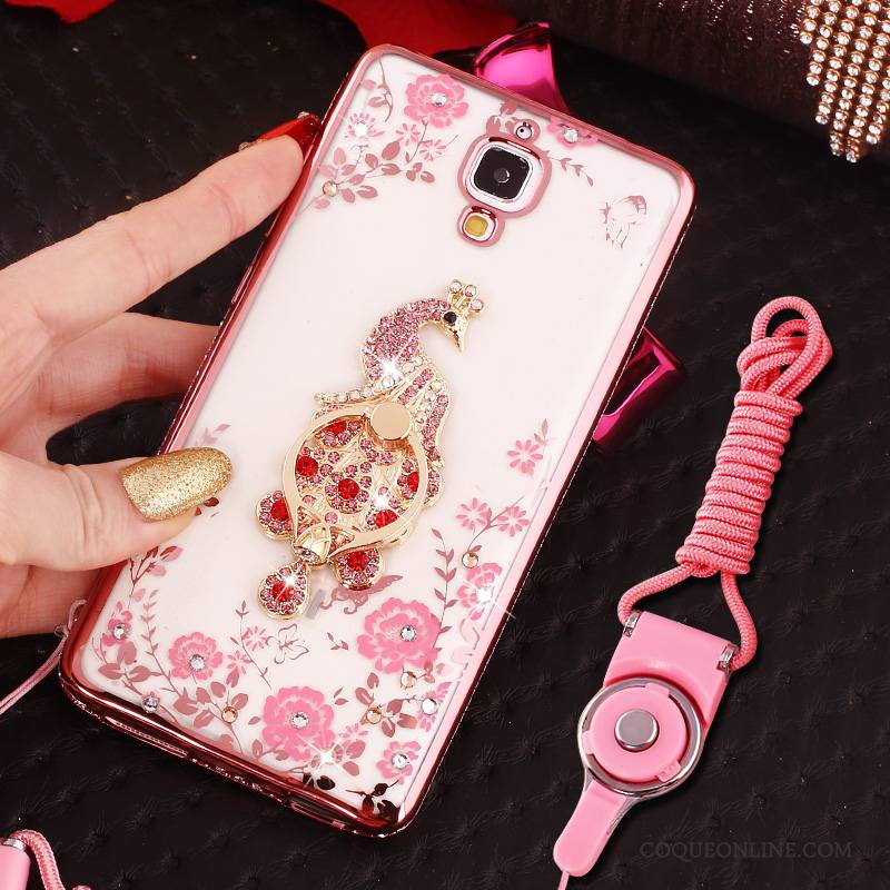 Mi 4 Anneau Ornements Suspendus Placage Étui Rose Coque De Téléphone Petit