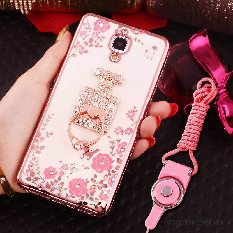 Mi 4 Anneau Ornements Suspendus Placage Étui Rose Coque De Téléphone Petit