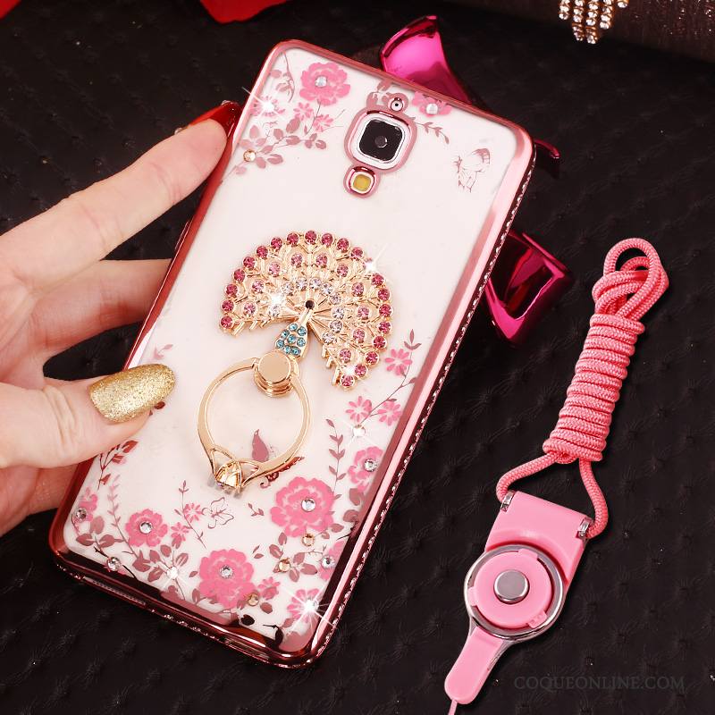 Mi 4 Anneau Ornements Suspendus Placage Étui Rose Coque De Téléphone Petit