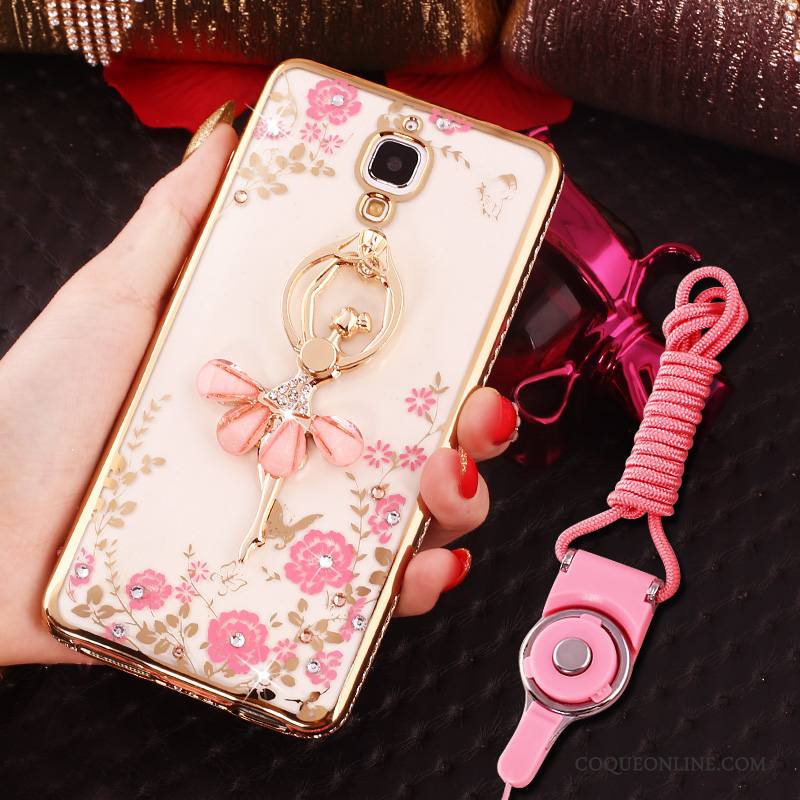 Mi 4 Anneau Ornements Suspendus Placage Étui Rose Coque De Téléphone Petit