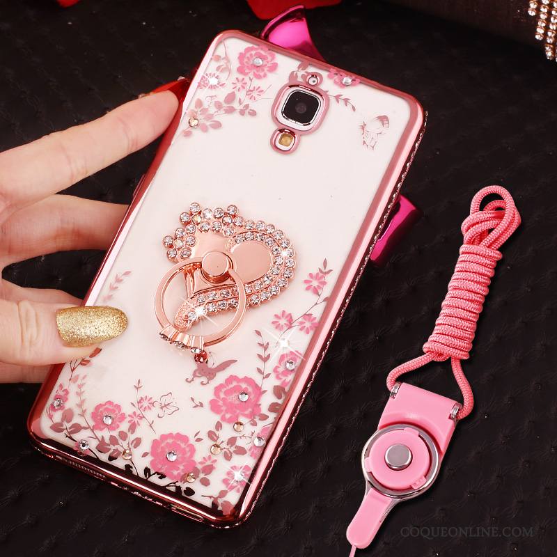 Mi 4 Anneau Ornements Suspendus Placage Étui Rose Coque De Téléphone Petit