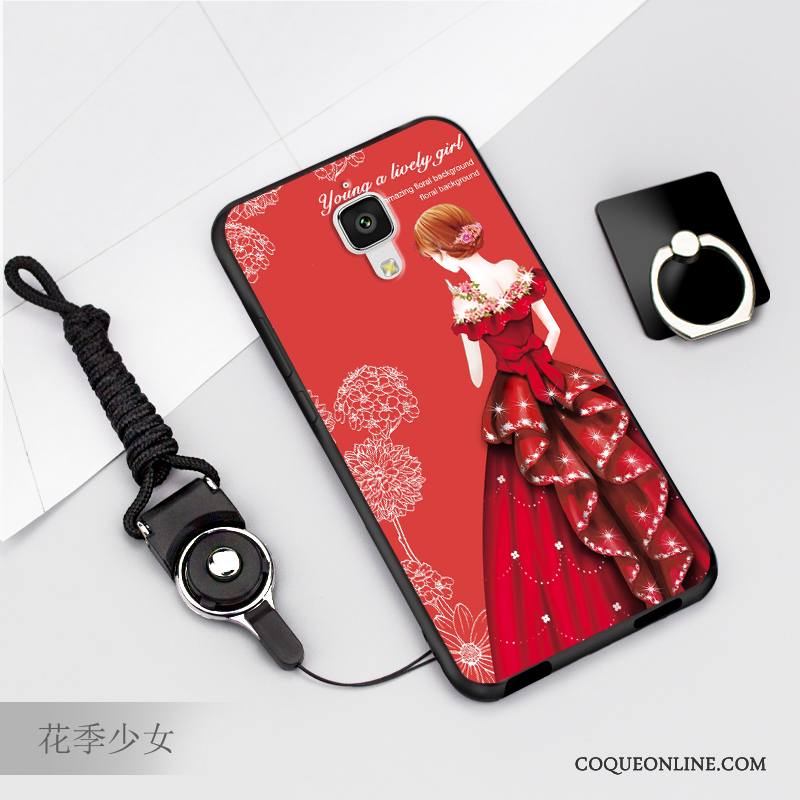 Mi 4 Coque Fluide Doux Téléphone Portable Ornements Suspendus Étui Incassable Tendance Protection