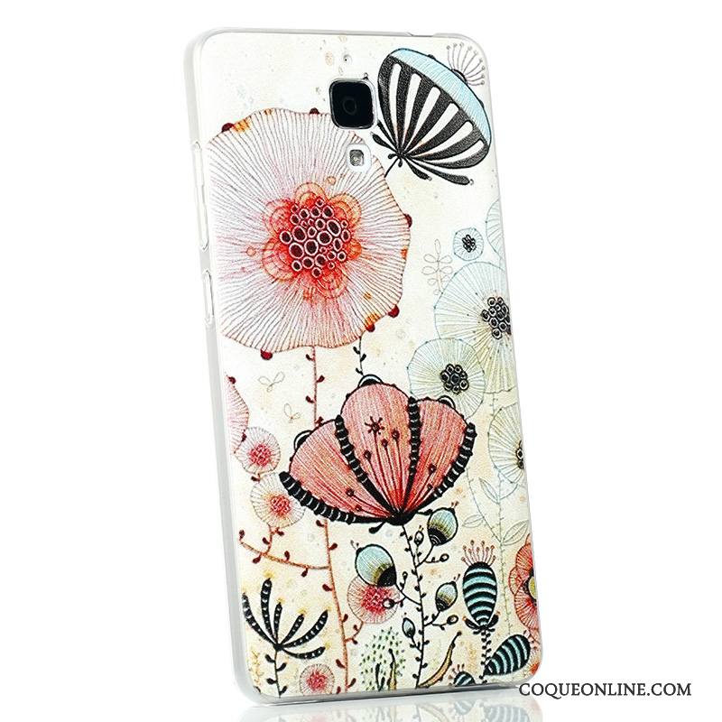 Mi 4 Coque Petit Incassable Tendance Délavé En Daim Personnalité Dessin Animé Rose