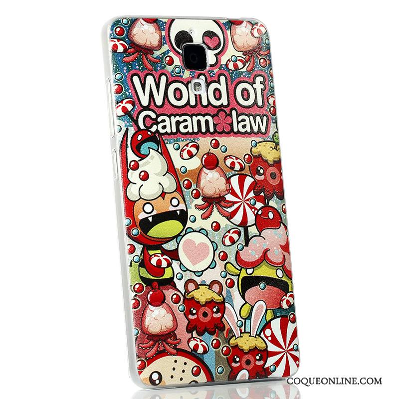 Mi 4 Coque Petit Incassable Tendance Délavé En Daim Personnalité Dessin Animé Rose