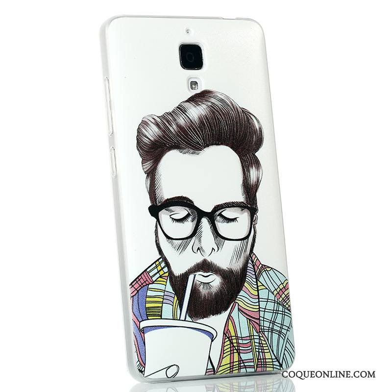 Mi 4 Coque Petit Incassable Tendance Délavé En Daim Personnalité Dessin Animé Rose