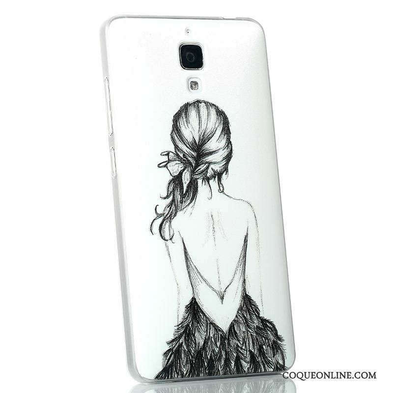 Mi 4 Coque Petit Incassable Tendance Délavé En Daim Personnalité Dessin Animé Rose