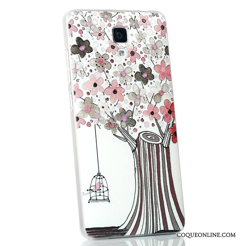 Mi 4 Coque Petit Incassable Tendance Délavé En Daim Personnalité Dessin Animé Rose