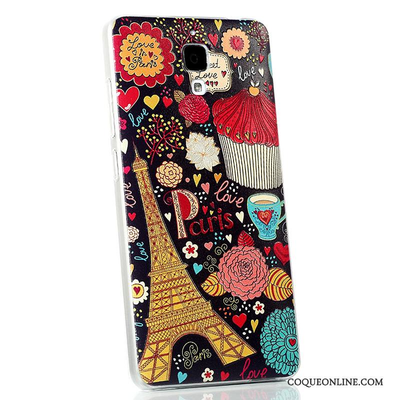 Mi 4 Coque Petit Incassable Tendance Délavé En Daim Personnalité Dessin Animé Rose