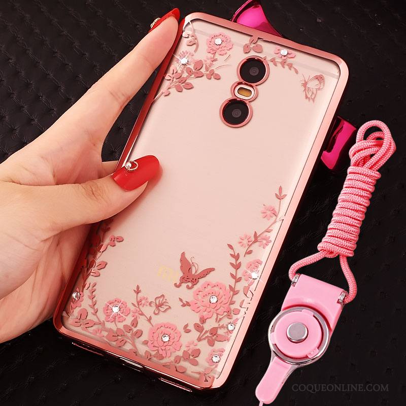 Mi 4 Coque Protection Étui Or Rouge Incassable Petit Rose