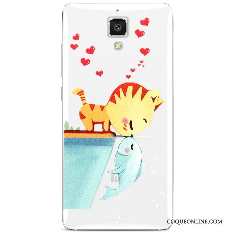 Mi 4 Coque Silicone Petit Étui Protection Couvercle Arrière Fluide Doux Dessin Animé