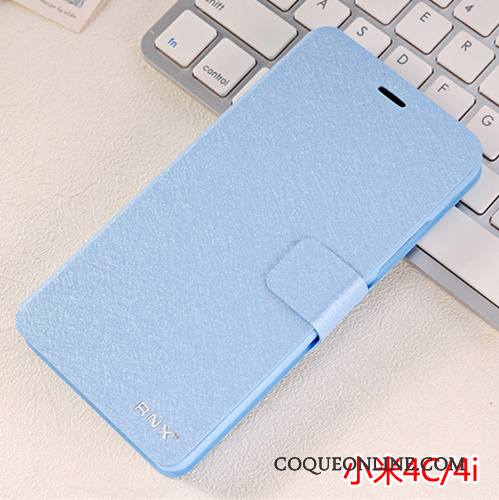 Mi 4 Petit Bleu Clair Étui En Cuir Incassable Clamshell Coque De Téléphone Tout Compris