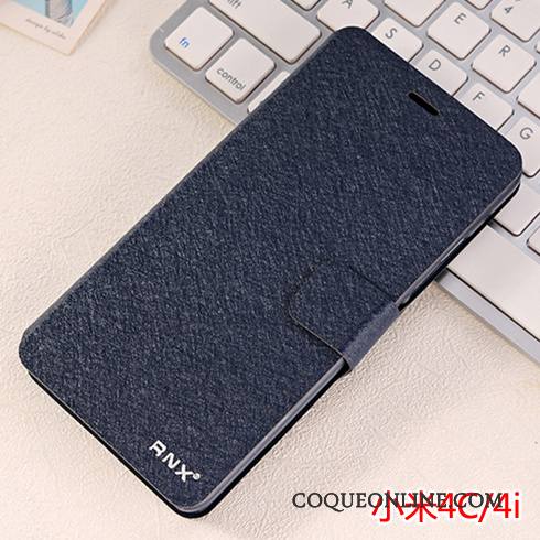 Mi 4 Petit Bleu Clair Étui En Cuir Incassable Clamshell Coque De Téléphone Tout Compris