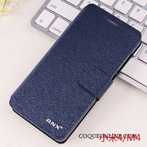 Mi 4 Petit Bleu Clair Étui En Cuir Incassable Clamshell Coque De Téléphone Tout Compris