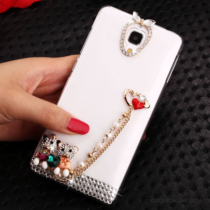 Mi 4 Transparent Strass Tendance Petit Or Coque Étui