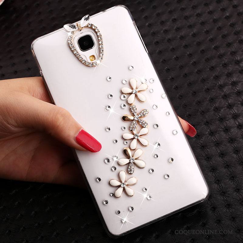 Mi 4 Transparent Strass Tendance Petit Or Coque Étui